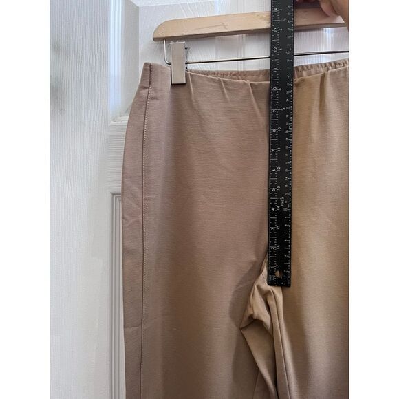 J Jill New Camel Pull On Ponte Knit Side Ankle Slit Straight Leg Pant Size Small - Picture 6 of 12